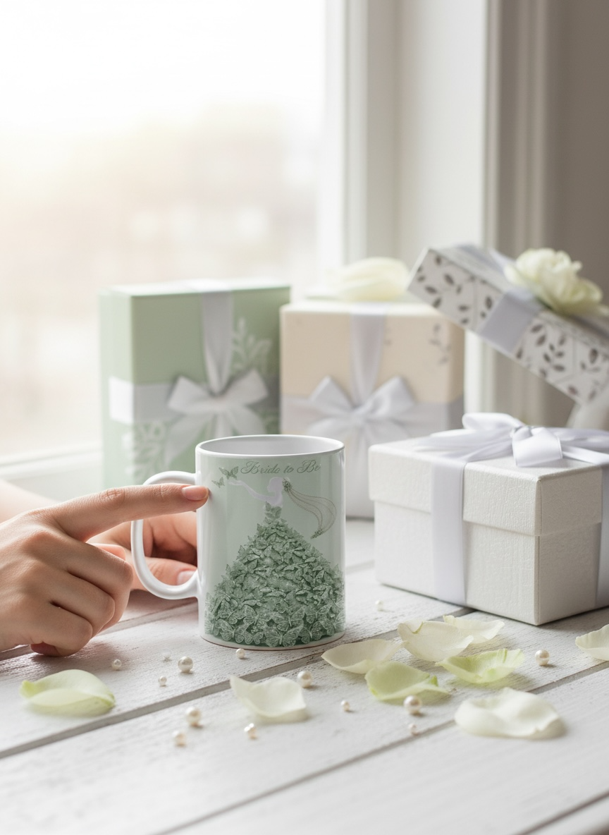 Bride To Be Butterfly Dress Mug – Multiple Colors