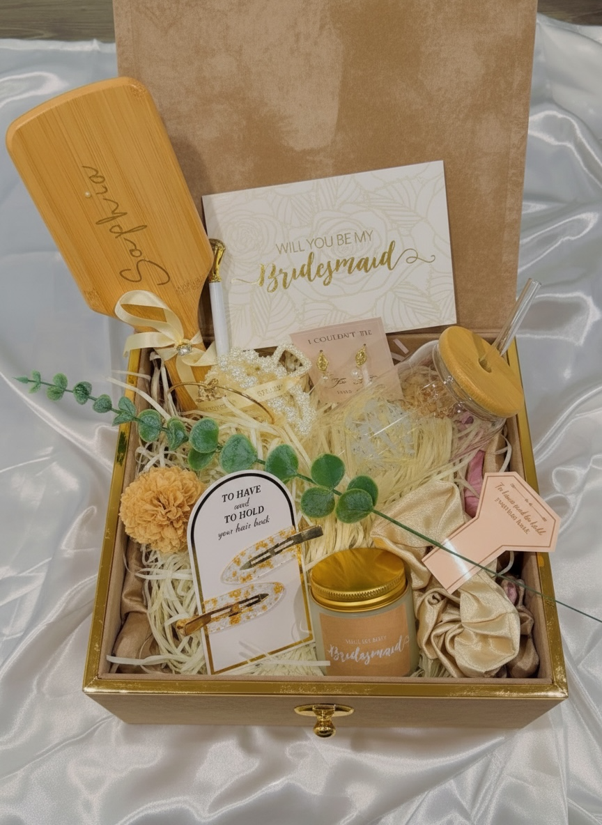 Bridesmaid Proposal Gift Box – Personalized Luxury Keepsake Set