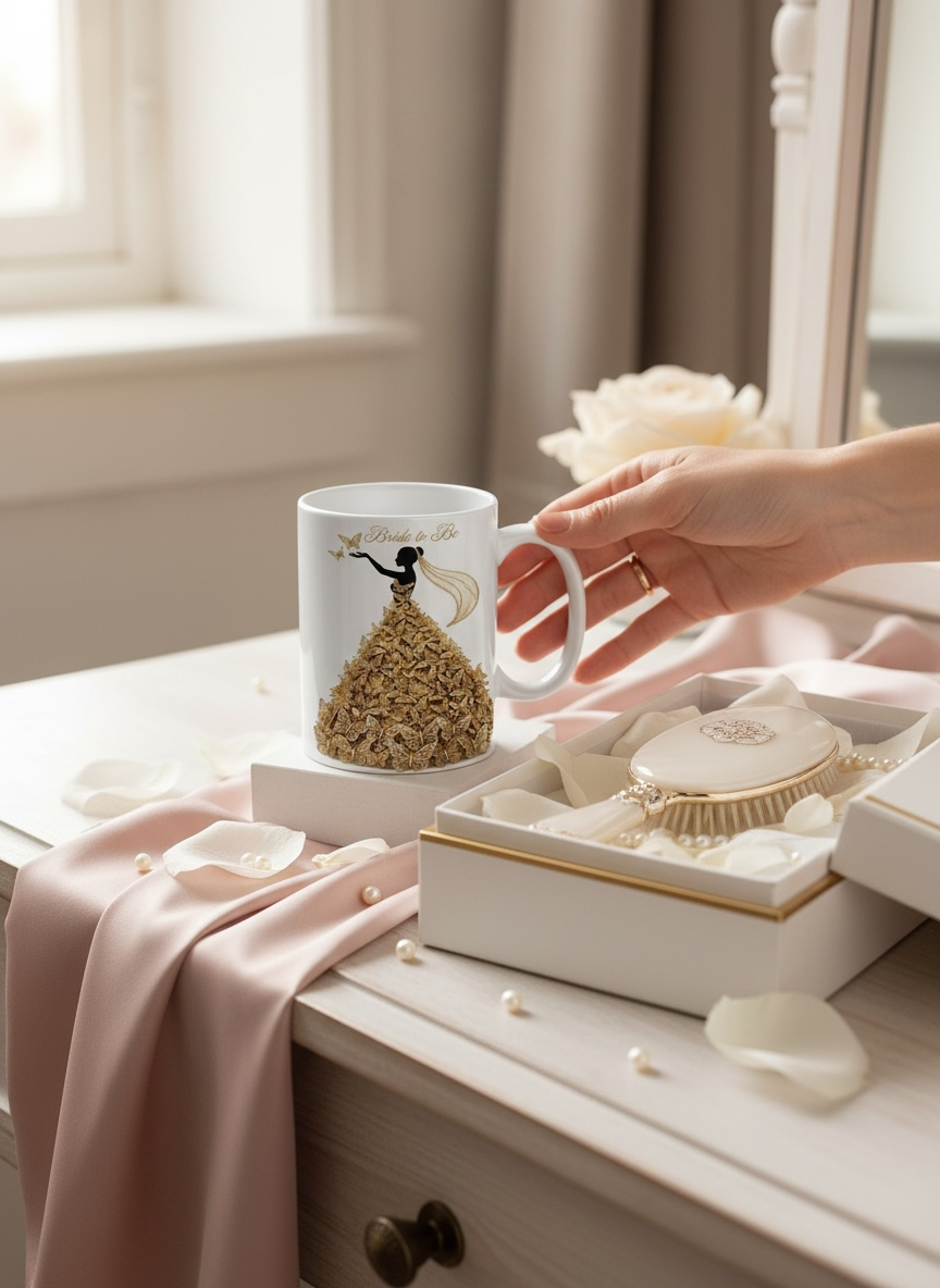 Bride To Be Butterfly Dress Mug – Multiple Colors