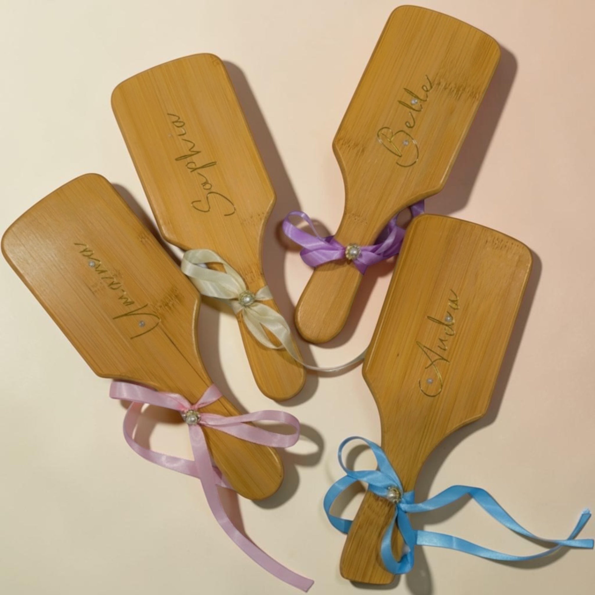 Personalized Bridesmaid Hairbrush | Custom Bridal Party Gift