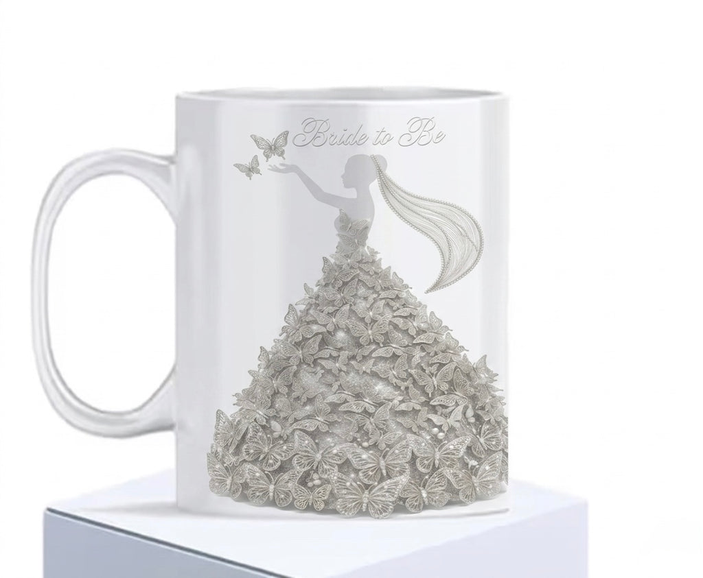Bride To Be Butterfly Dress Mug – Multiple Colors