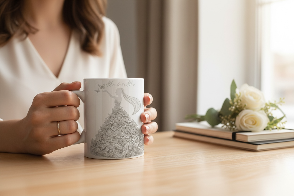 Bride To Be Butterfly Dress Mug – Multiple Colors