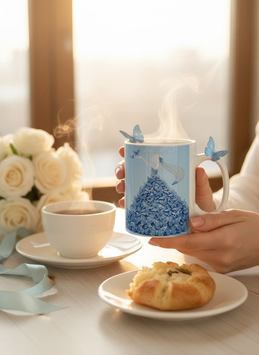 Bride To Be Butterfly Dress Mug – Multiple Colors