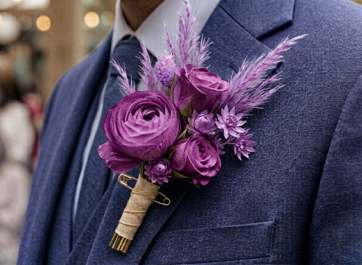 Elegant Rose Boutonniere for Groomsmen