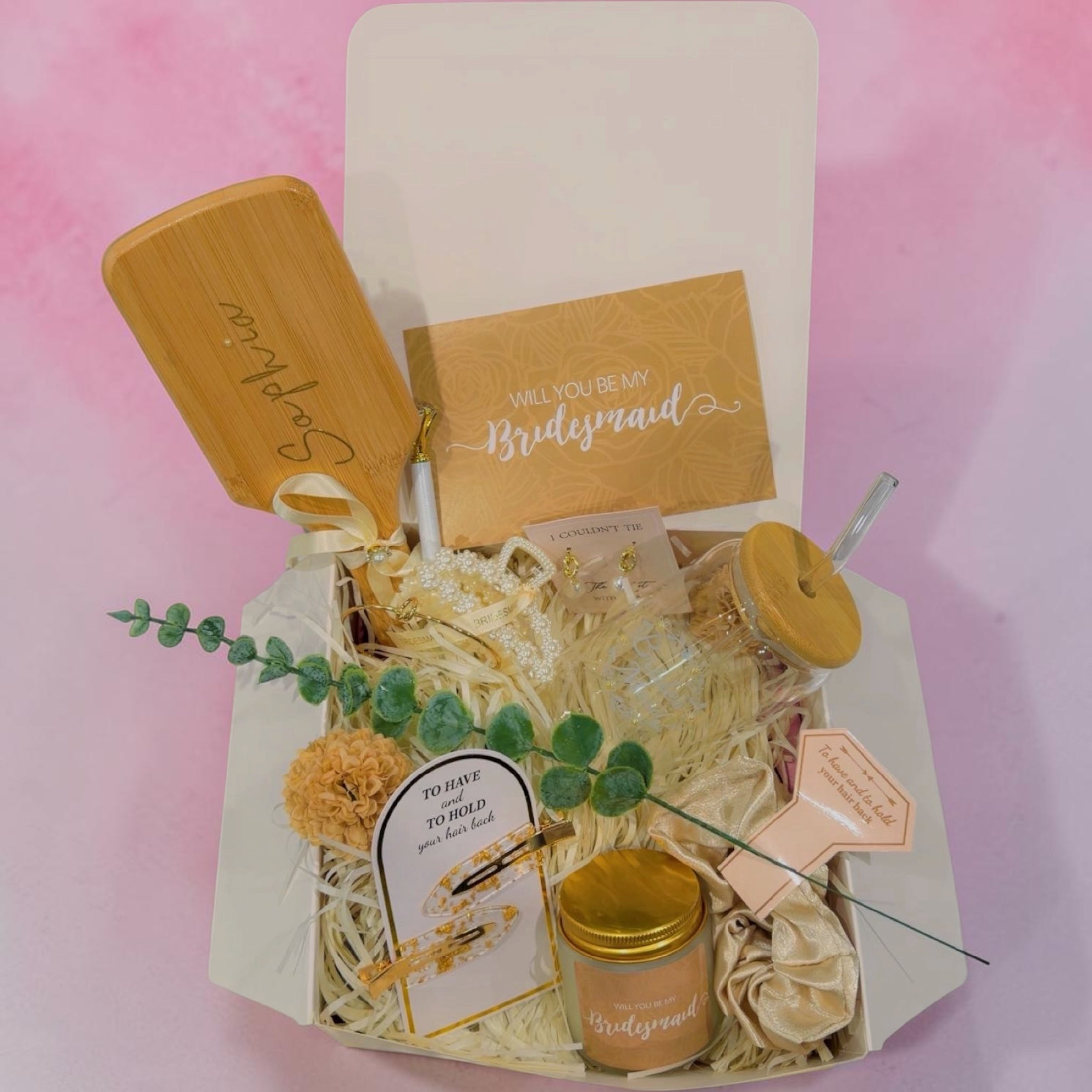 Bridesmaid Proposal Gift Box – Personalized Luxury Keepsake Set