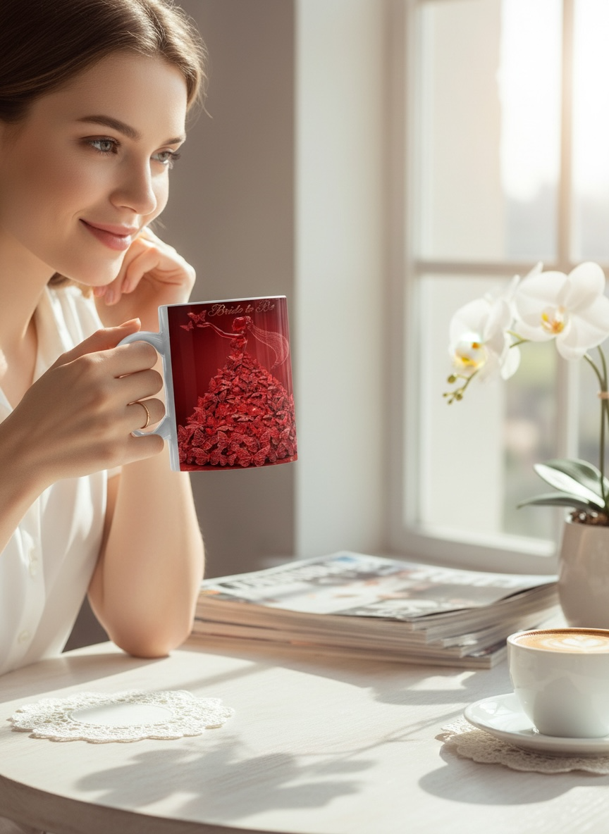 Bride To Be Butterfly Dress Mug – Multiple Colors
