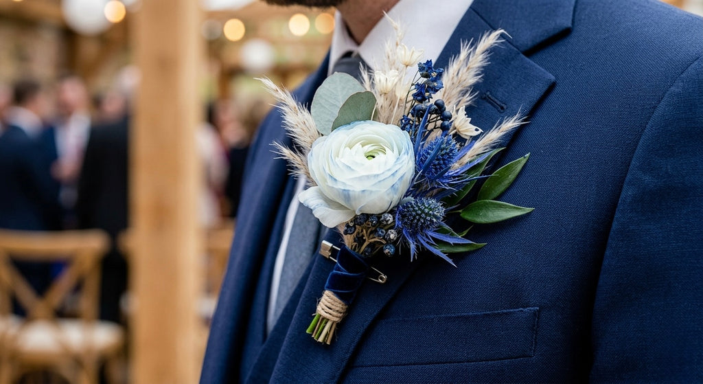 Elegant Rose Boutonniere for Groomsmen