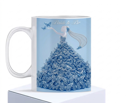 Bride To Be Butterfly Dress Mug – Multiple Colors