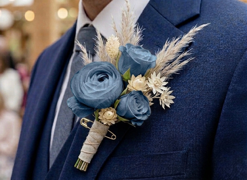 Elegant Rose Boutonniere for Groomsmen