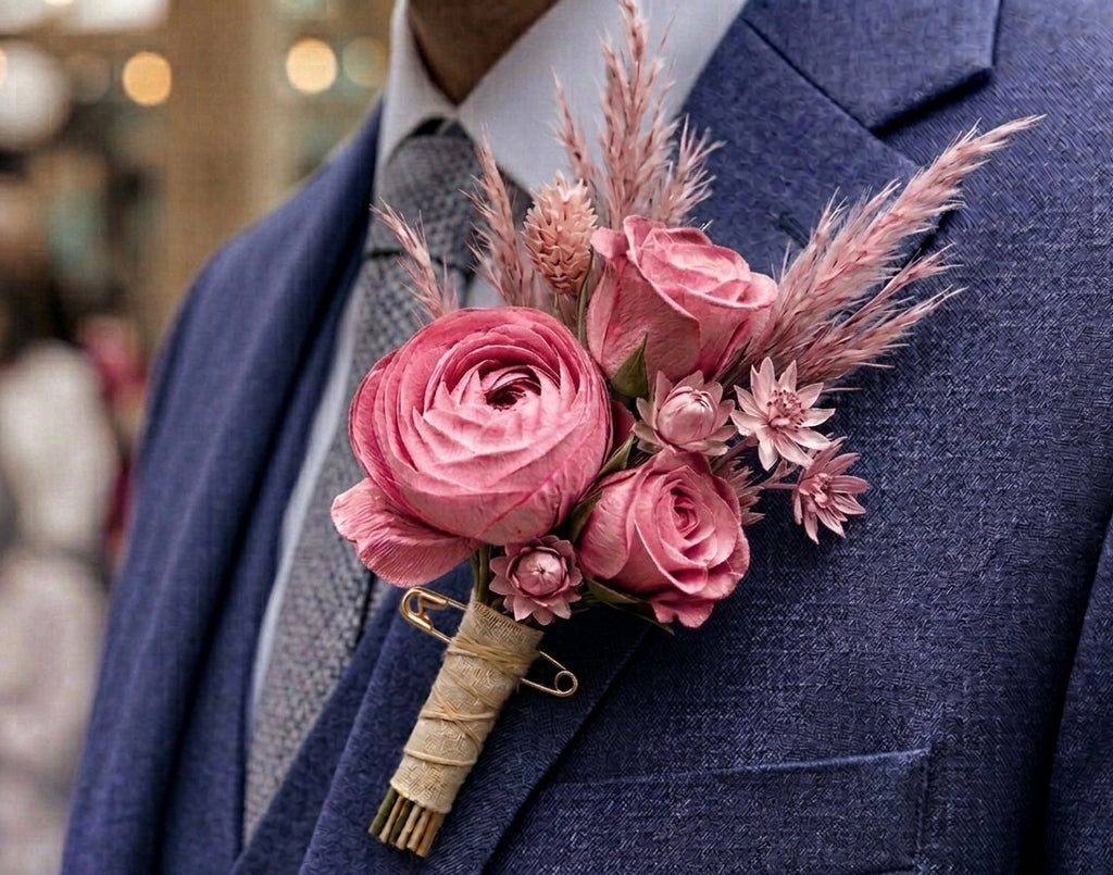 Elegant Rose Boutonniere for Groomsmen